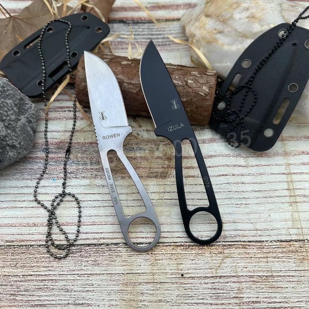 Bushcraft Knife Fixed - IZULA High-Strength Straight Knife D2 Steel