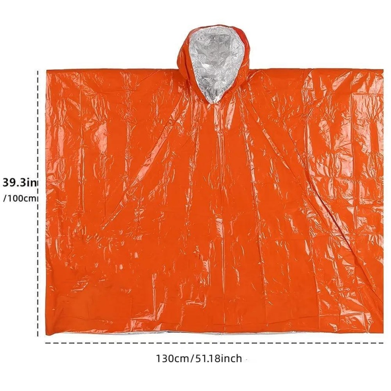 Portable Emergency Poncho 4‑Pi - огляд і ціна Survival Blanket Reflective