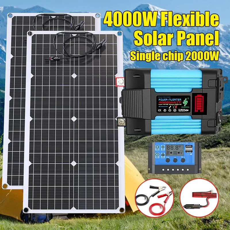 4000W Solar Panel Kit 12V To 1 - огляд і ціна Solar Emergency Charger